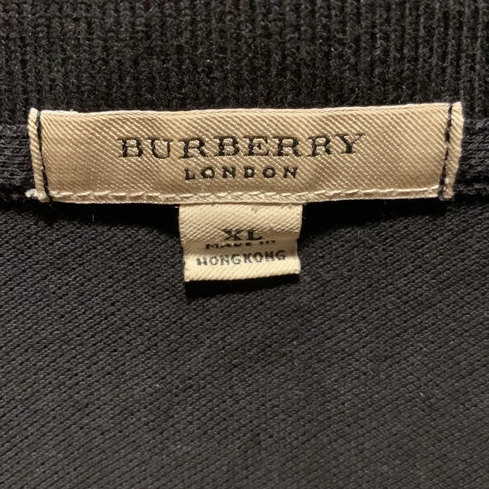 Burberry Black Nova Check Polo Short sleeve shirt Sz Xl excellent condit… - Picture 3 of 8